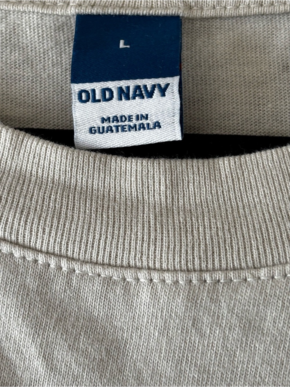 Old Navy Vintage Crew-Neck Mini T-Shirt Dress Tan Size Large 100% Cotton - Picture 4 of 5